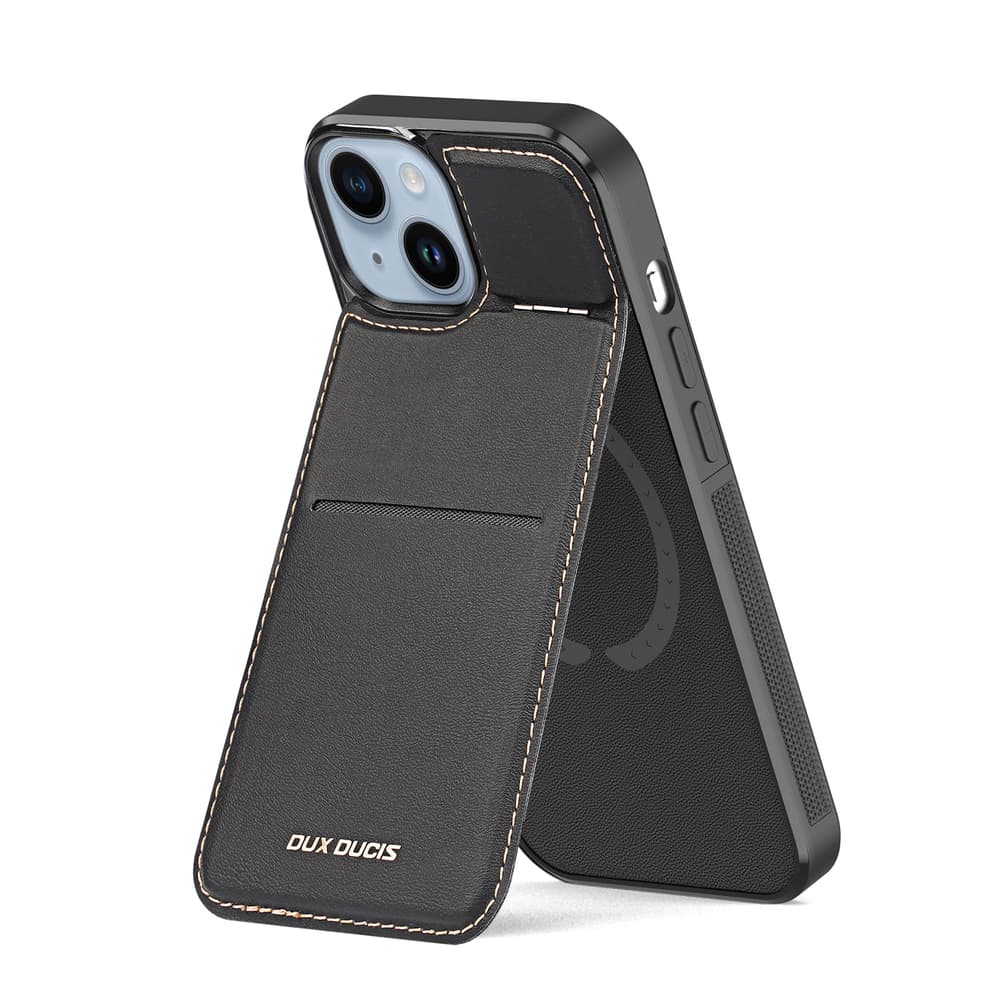 Dux Ducis Rafi Mag denarnica ovitek z stojalom za iPhone 15 Plus (črn)