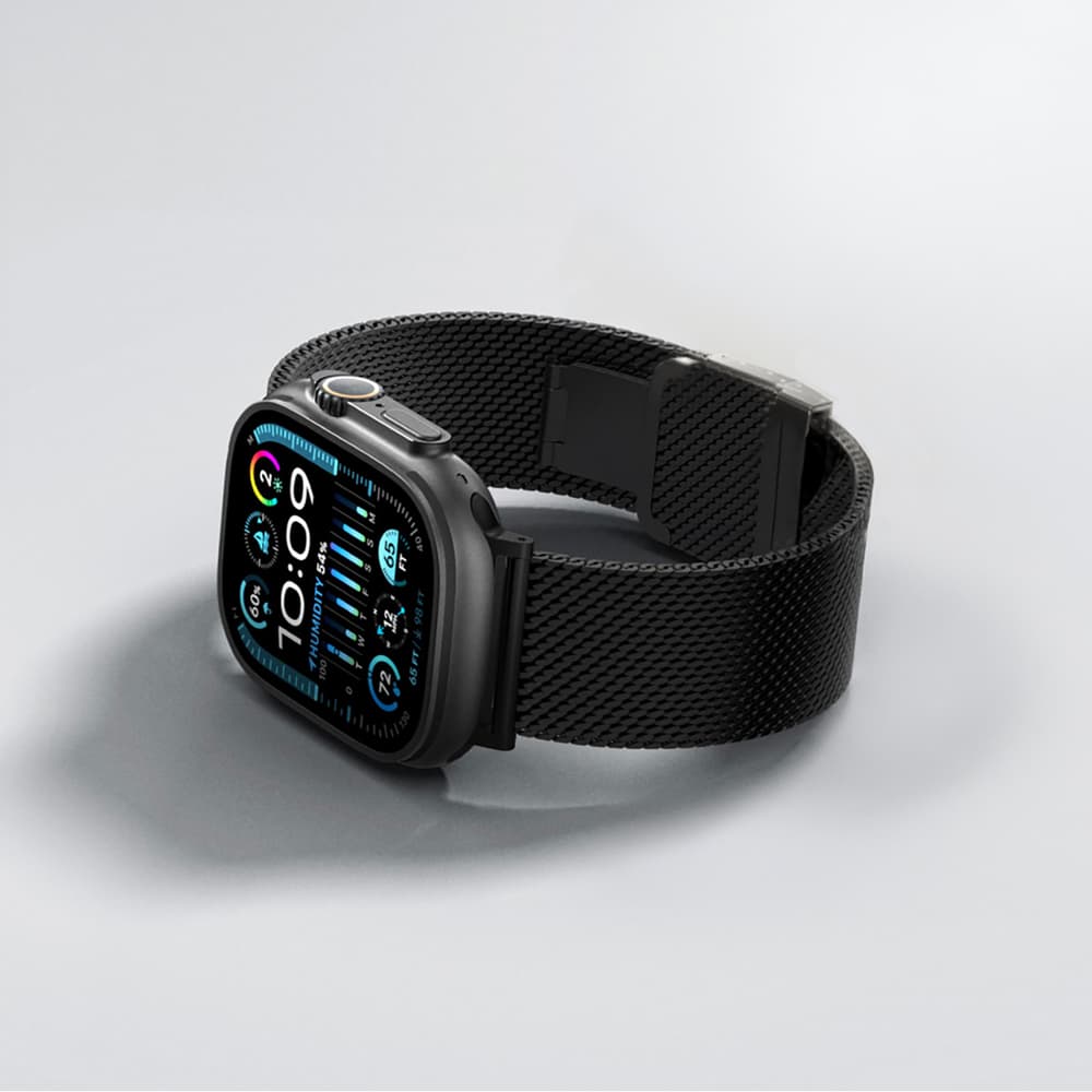 AmazingThing Titan Premium Metal Band za Apple Watch 38-49 mm, črn 5