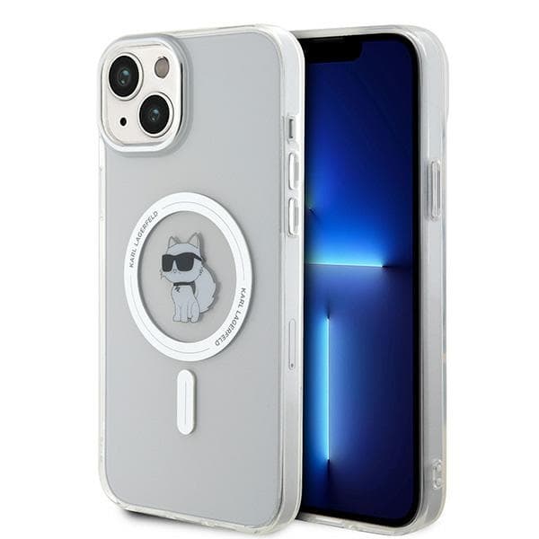 Karl Lagerfeld ovitek za iPhone 15 Plus, IML Choupette MagSafe, prozoren