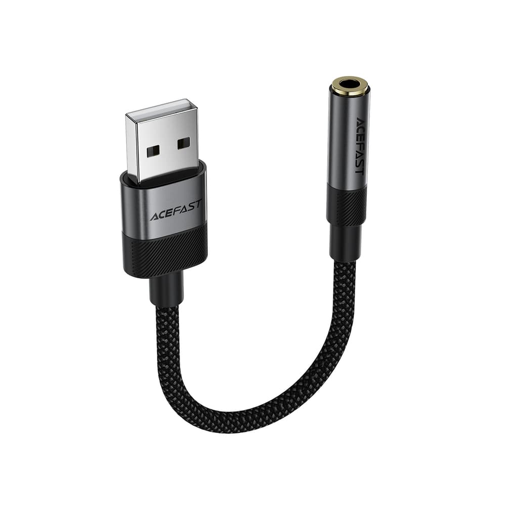 Acefast J13 USB-A na 3.5mm mini jack adapter, črn 4