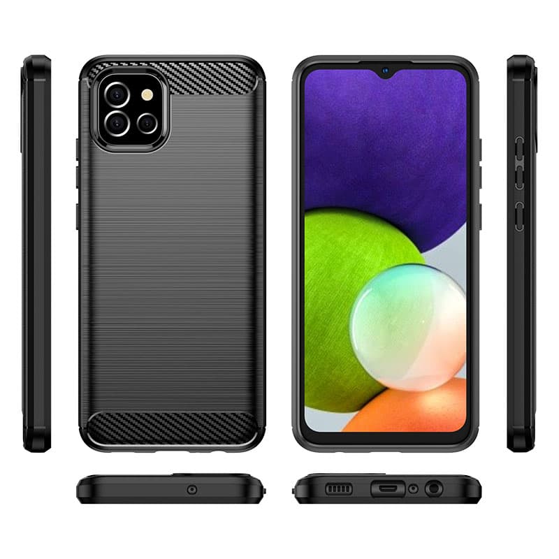 Hurtel Carbon Case ovitek za Samsung A03S EU, črn 6