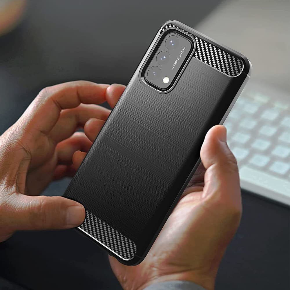 Carbon Case ovitek za OnePlus Nord N200 5G, črn 8