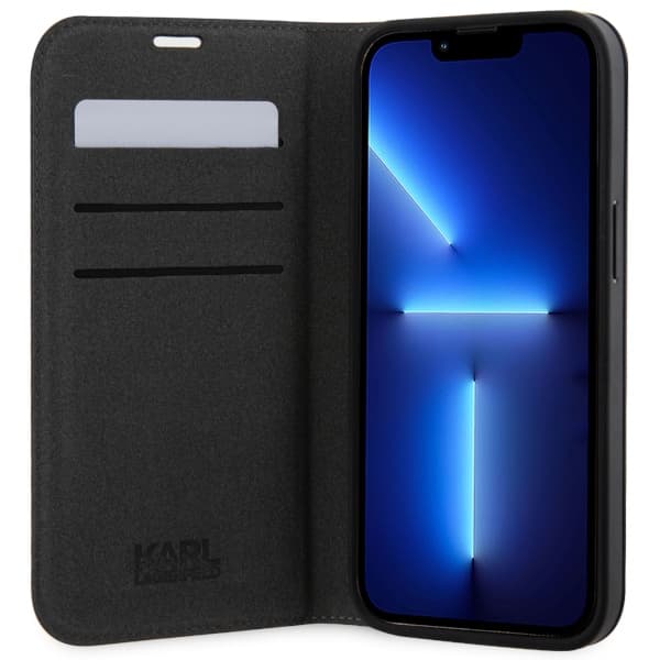 Karl Lagerfeld Saffiano Monogram ovitek denarnica za iPhone 14 Pro Max 6.7" 4