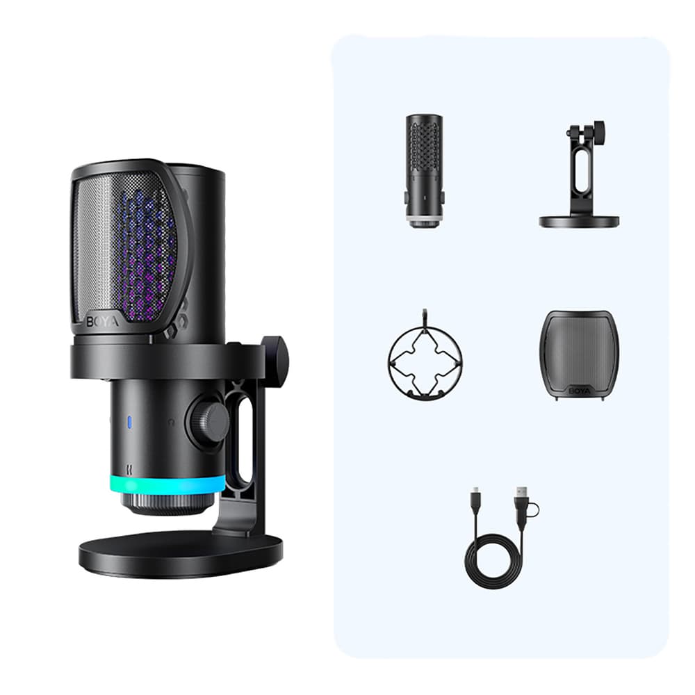 BOYA CastMic G40 žični igralni mikrofon USB-C - črn 6