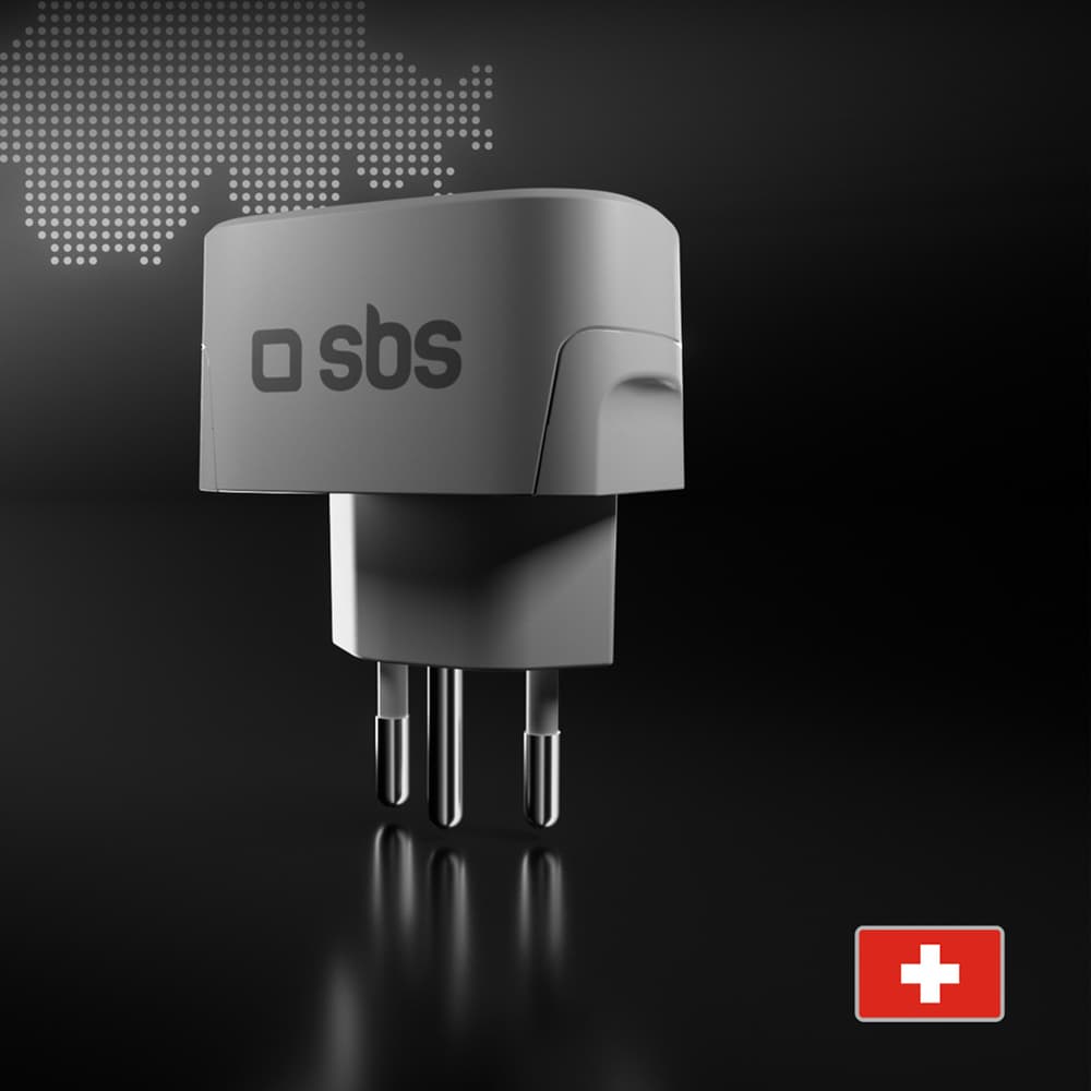 SBS CH potovalni adapter (bel) 3
