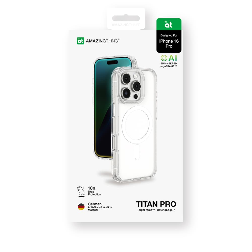 Ovitek AmazingThing Titan Pro Mag za iPhone 16 Pro - Prozoren 5