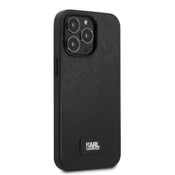 Karl Lagerfeld Saffiano Plaque ovitek za iPhone 13 Pro Max, črn 4