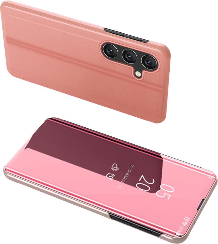 Hurtel Clear View Case etui za Samsung Galaxy A24 4G s preklopnim ovitkom, roza