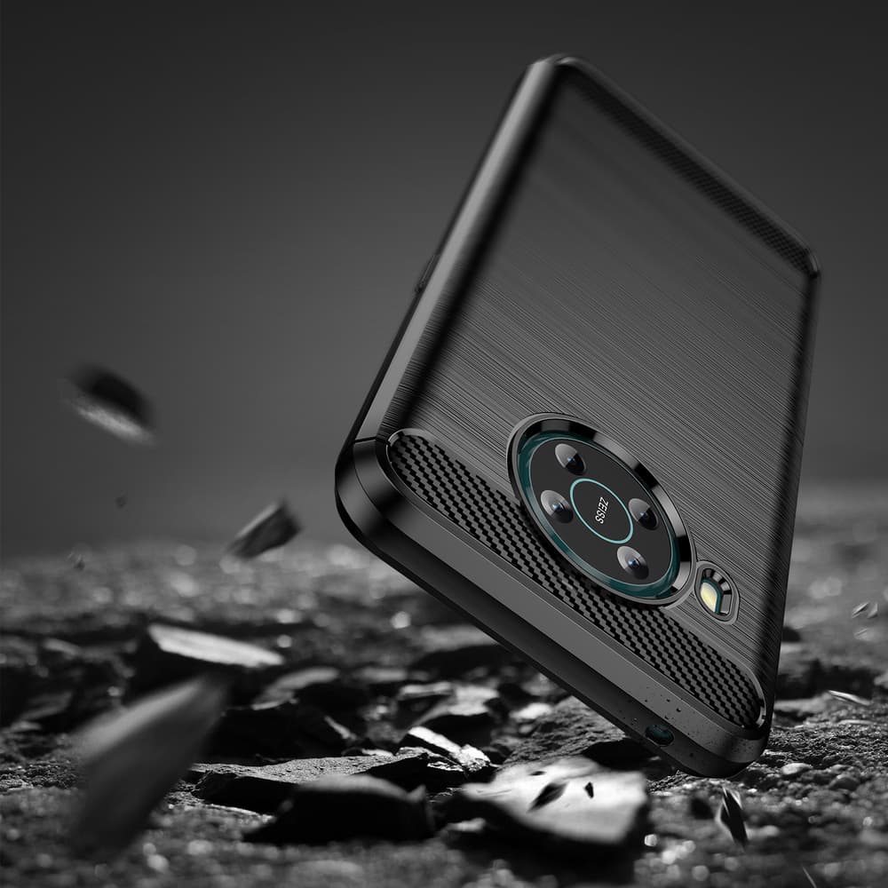 Hurtel Carbon Case prožno ovitka za Nokia X100 črna 7