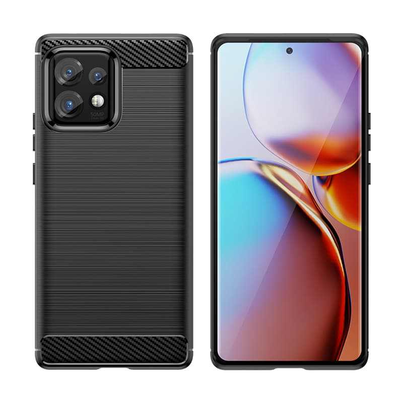 Carbon ovitek Hurtel za Motorola Edge 40 Pro - črn 3