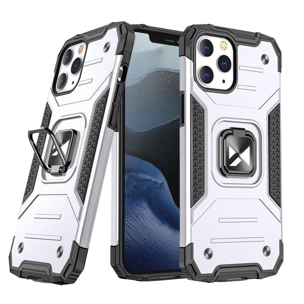 Ovitek Wozinsky Ring Armor za iPhone 14 Pro, srebrni