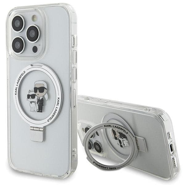 Karl Lagerfeld etui Ring Stand Karl&Choupette MagSafe za iPhone 13 Pro Max - belo