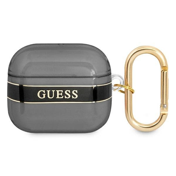 Ovitek za slušalke Guess Strap Collection za AirPods 3, črna
