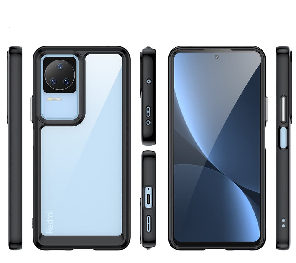 Ovitek Outer Space Case za Xiaomi Poco F4 5G s fleksibilnim okvirjem, moder 7