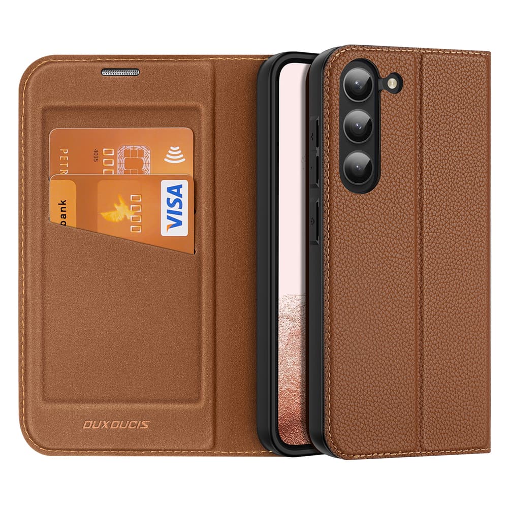 Dux Ducis Skin X2 etui Samsung Galaxy S23+ flip (rjav)