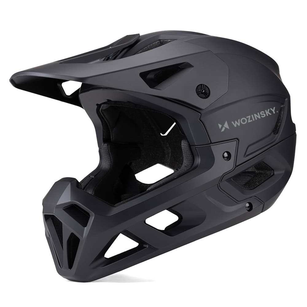 Wozinsky Full Face MTB čelada snemljiv vizir, 57-59 cm - črna