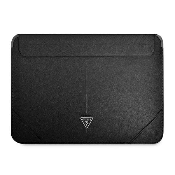 Etui Guess Saffiano Triangle Logo za 14" prenosnik - črn