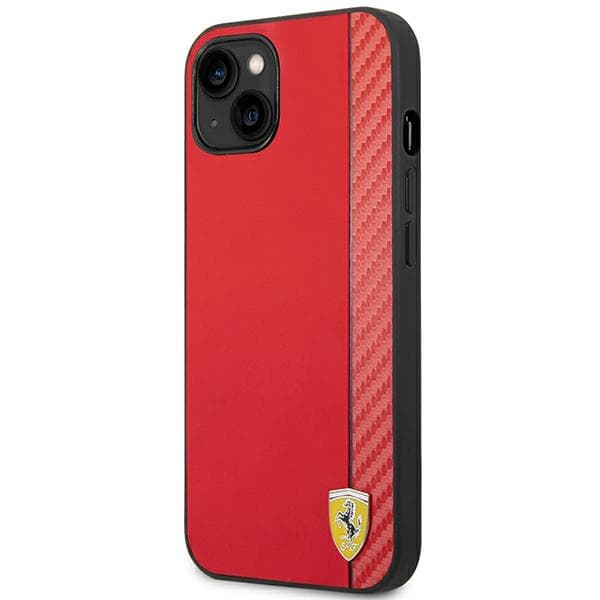 Ferrari ovitek za iPhone 14 Plus 6.7" (carbon, rdeč) 2