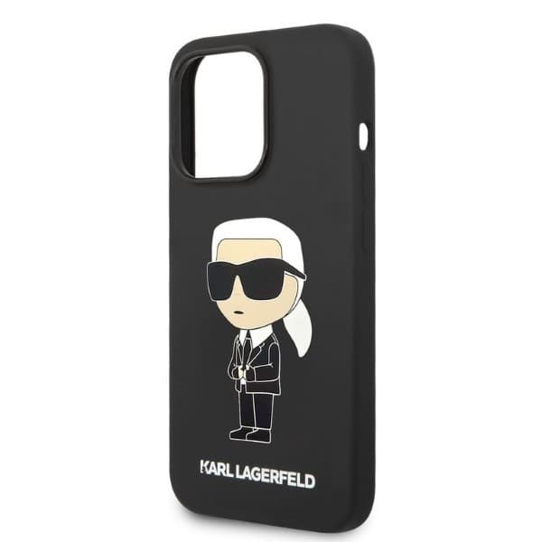 Etui Karl Lagerfeld Silicone Ikonik za iPhone 14 Pro - črni 6