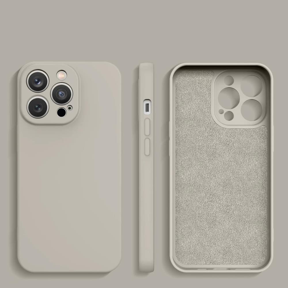 Silikonska ovitek Hurtel za iPhone 14 Plus, bež 2