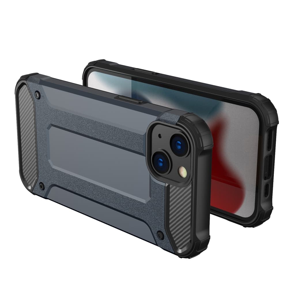 Ovitek Hurtel Hybrid Armor za iPhone 14 Plus, moder 2