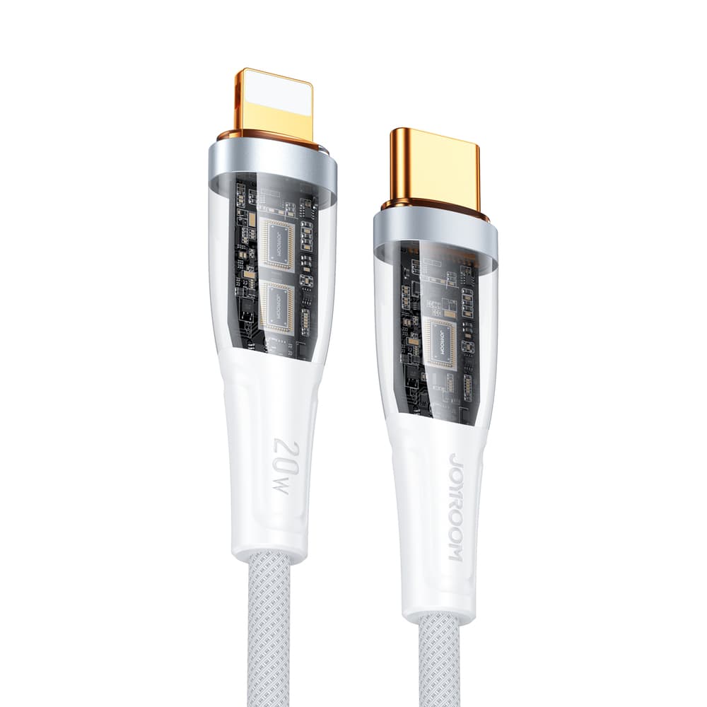 Joyroom "Star-Cloud Series A3" kabel USB-C / Lightning 20W 1.2m z Smart Switch - bela