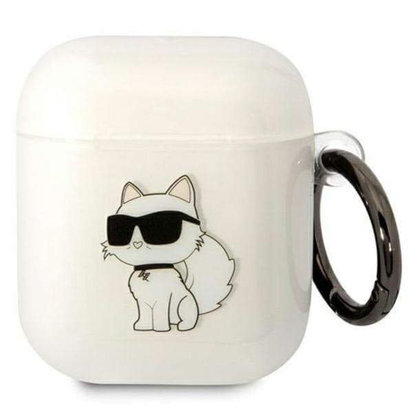 Karl Lagerfeld etui za AirPods 1/2, prozoren, Ikonik Choupette