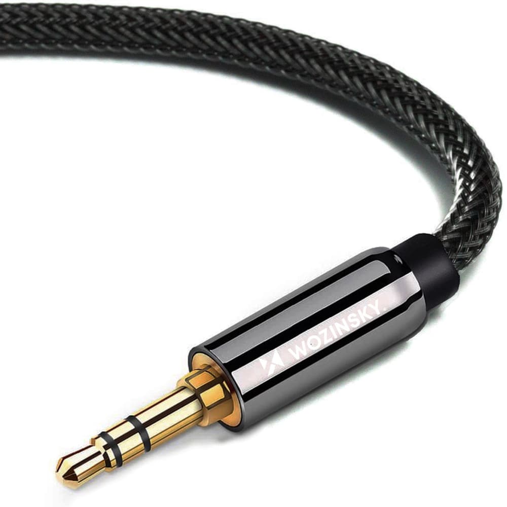 Avdio kabel Wozinsky mini jack 2x AUX, 3m, črn 5