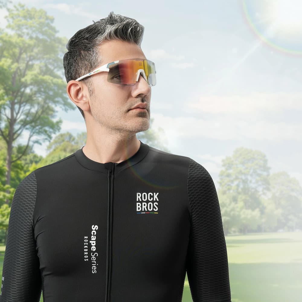 Rockbros SP338 Kolesarska očala s zamenljivimi lečami - kremna 6