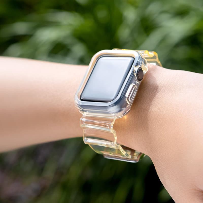 Hurtel silikonski pašček za Apple Watch 40mm - rumena 3