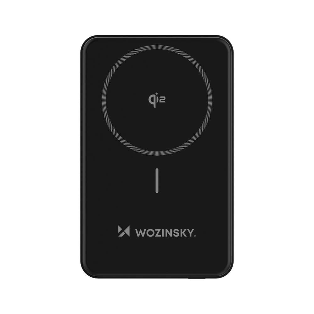Wozinsky WLWP-10KA0Y3S Powerbank 22.5W PD Qi2 10000 mAh, s stojalom - Črna