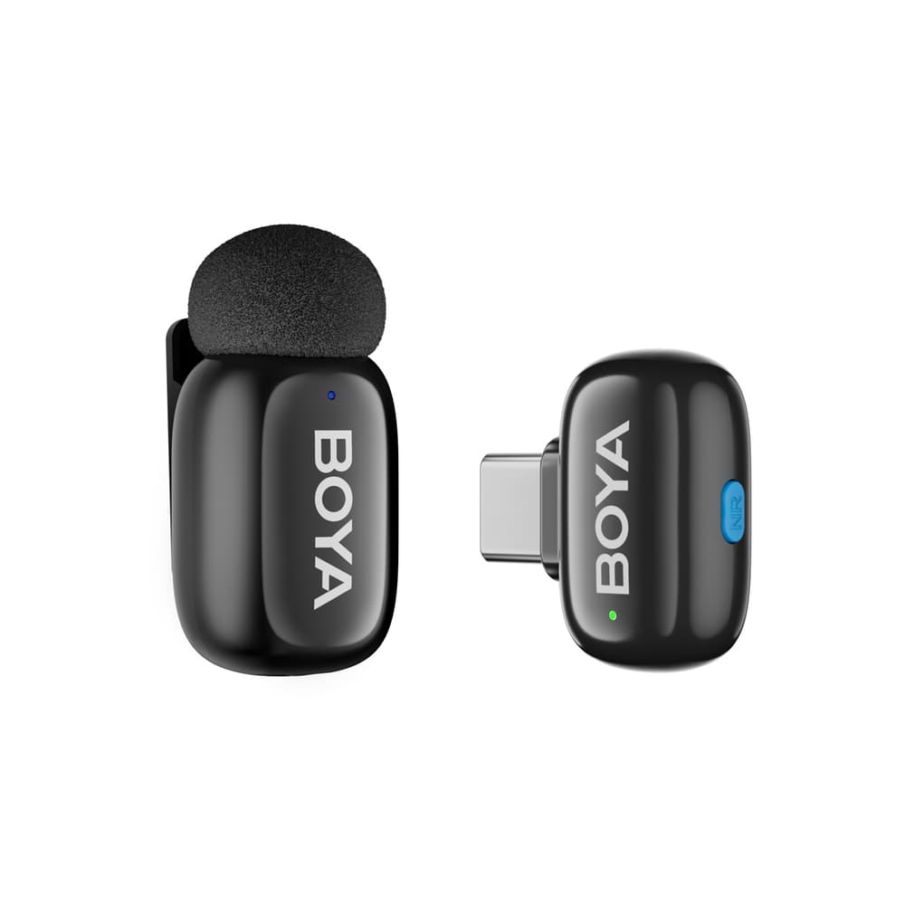 BOYA mini 2-02 brezžični mikrofoni 2.4GHz USB-C, Črna 6