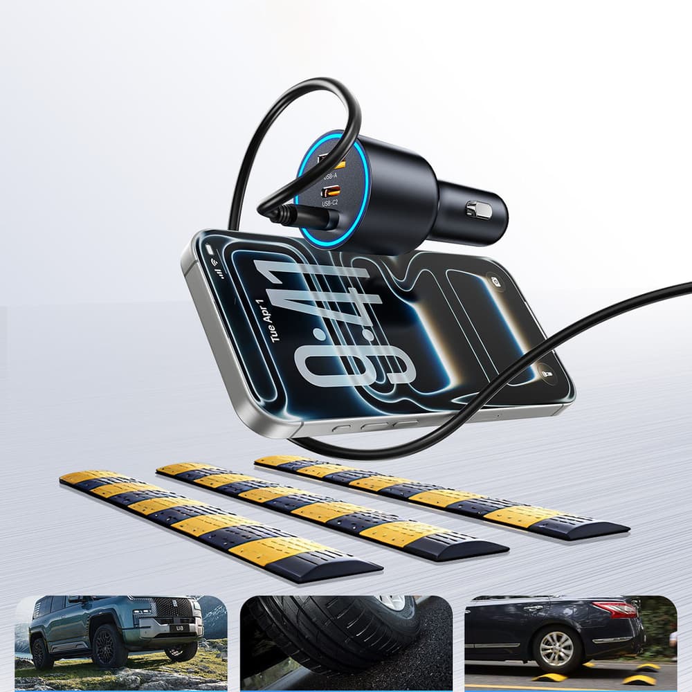 Orico HyperDrive 165W avtomobilski polnilnik, USB-A + 2x USB-C - črn 7