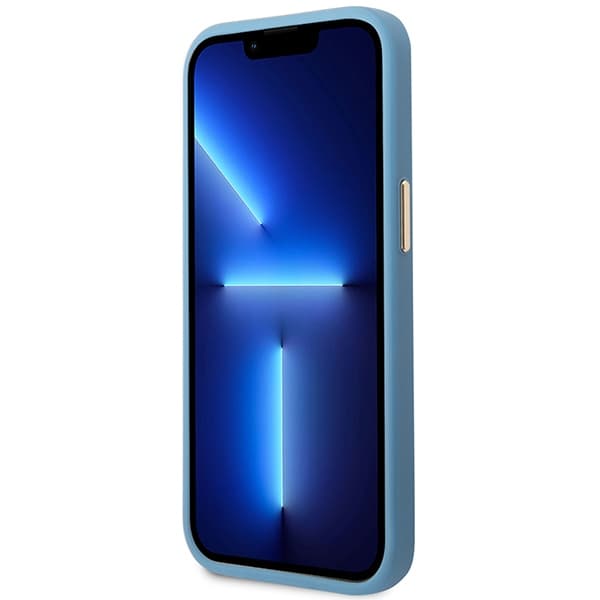 Ovitek Guess 4G Logo Plate MagSafe za iPhone 14 Pro, moder 5
