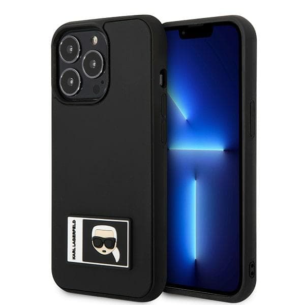 Ov. Karl Lagerfeld Ikonik Patch za iPhone 13/13 Pro - Črn