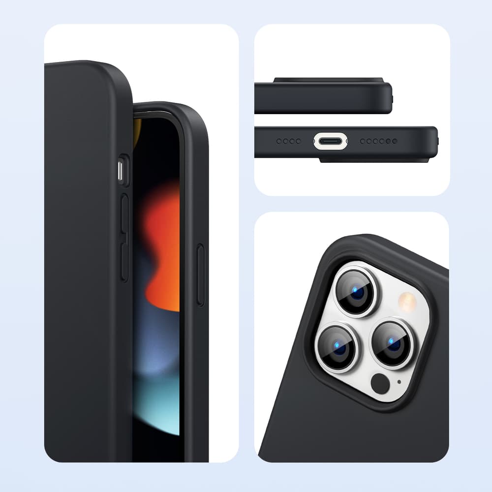 Ugreen Zaščitni silikonski ovitek za iPhone 13 Pro Max, črn 6
