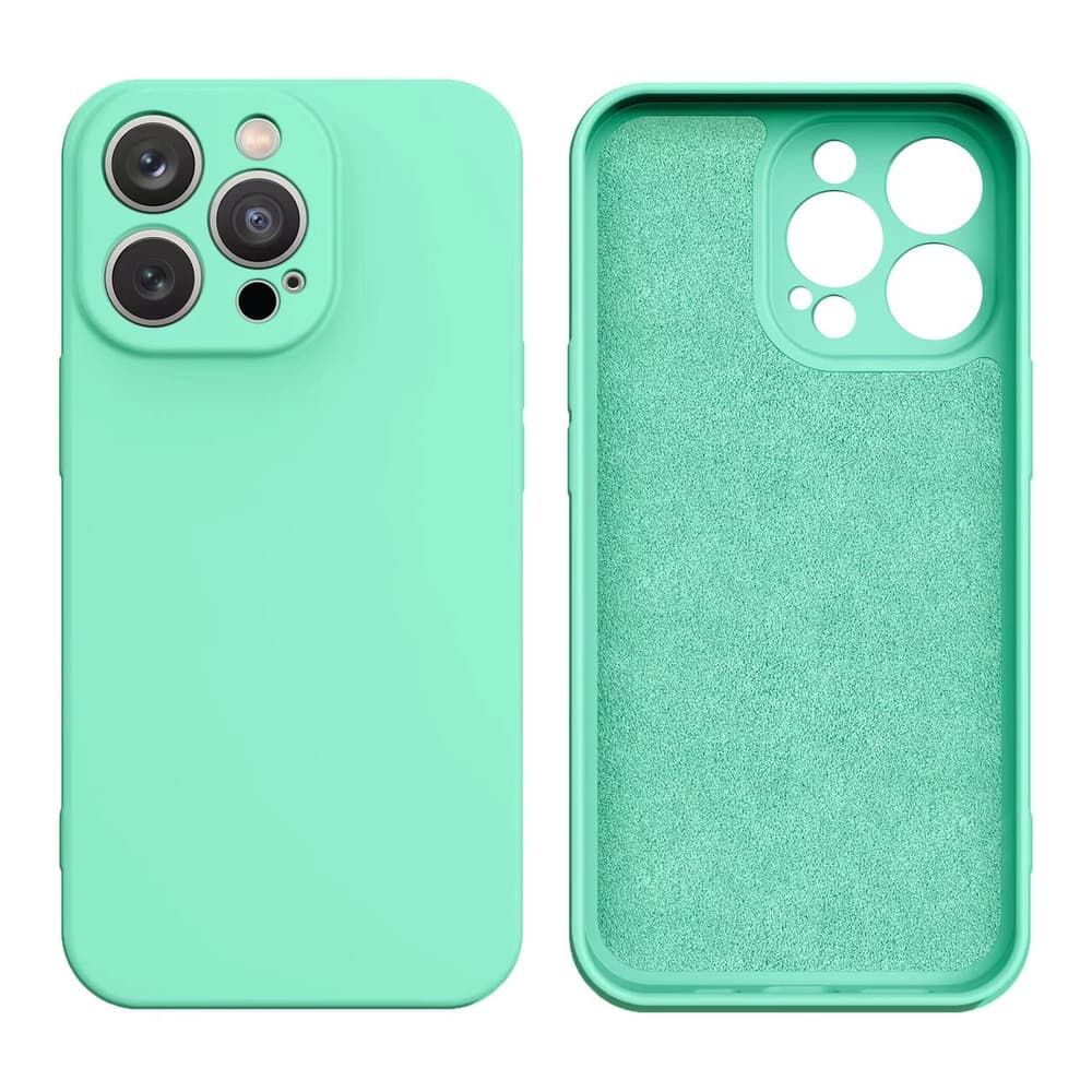 Silikonska ovitek Hurtel za iPhone 14 Plus, mint zelena