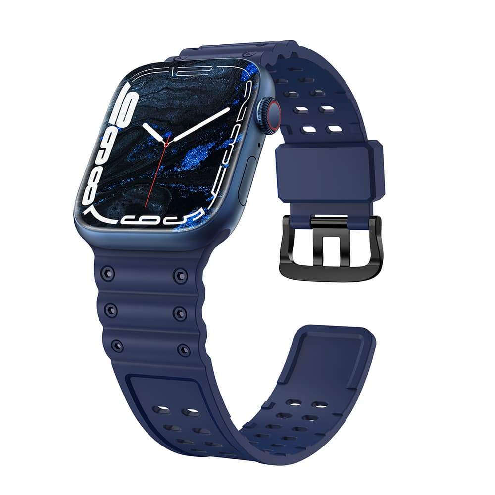 Pas za Apple Watch 38/40/41 mm, Triple Protection, modro-temen
