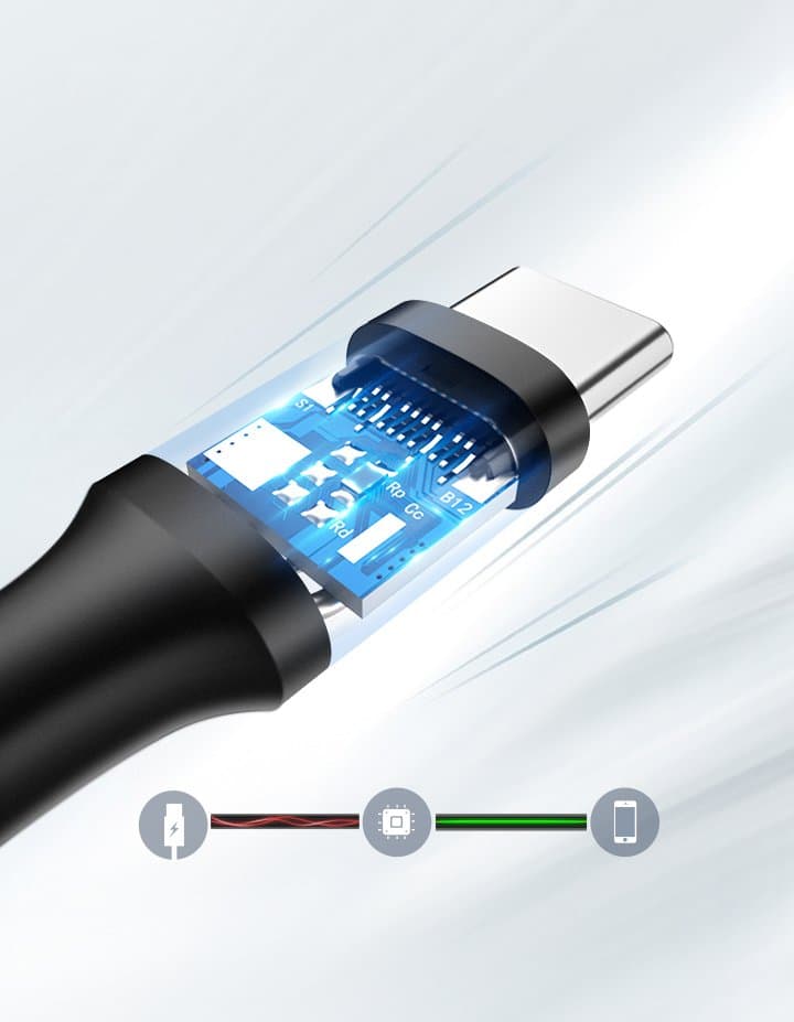 Ugreen US287 kabel USB-A / USB-C 3A, 2m - črn 7
