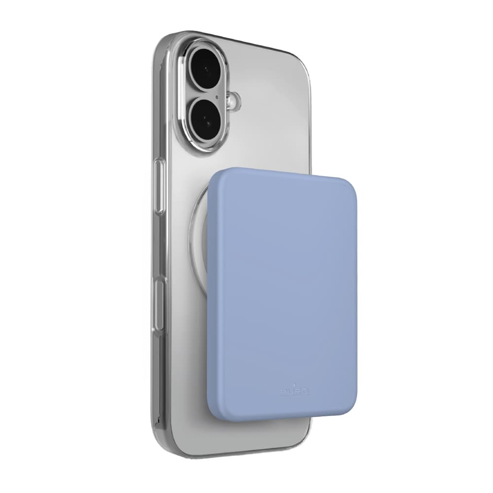 Puro 4200mAh Ultra-tanek MagSafe Powerbank združljiv z USB-C – moder