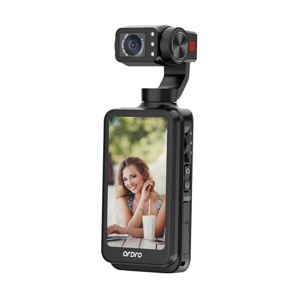 3-osna gimbal kamera Ordro Pocket M5, 5K, za Vlogging in YouTube - črna 2