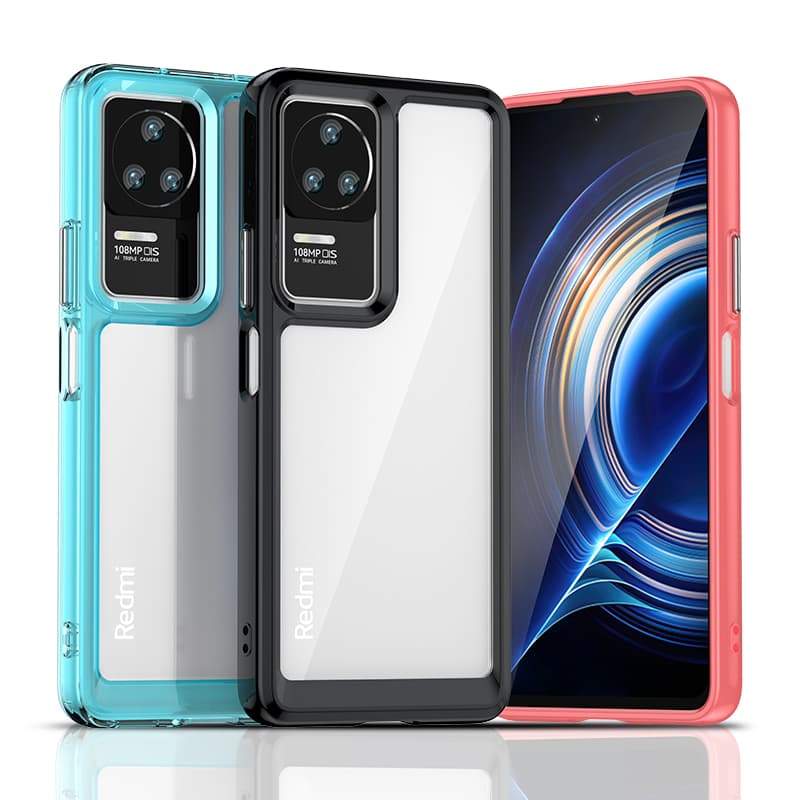 Ovitek Outer Space Case za Xiaomi Poco F4 5G s fleksibilnim okvirjem, moder 2