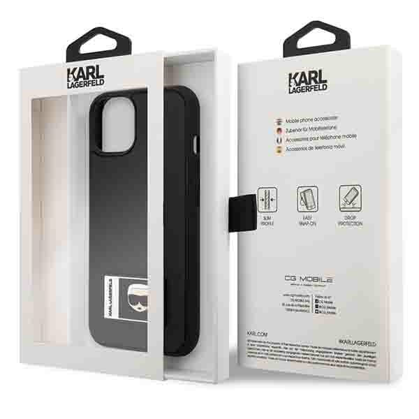 Ov. Karl Lagerfeld Ikonik Patch za iPhone 13/14/15 - Črn 8