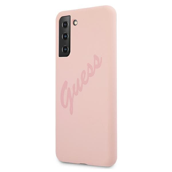 Ovitek Guess Silicone Vintage Script za Samsung Galaxy S21+ - Roza 2