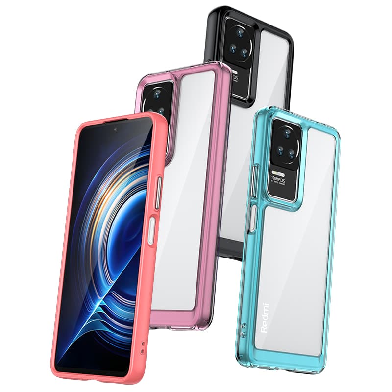 Ovitek Outer Space Case za Xiaomi Poco F4 5G s fleksibilnim okvirjem, moder 3