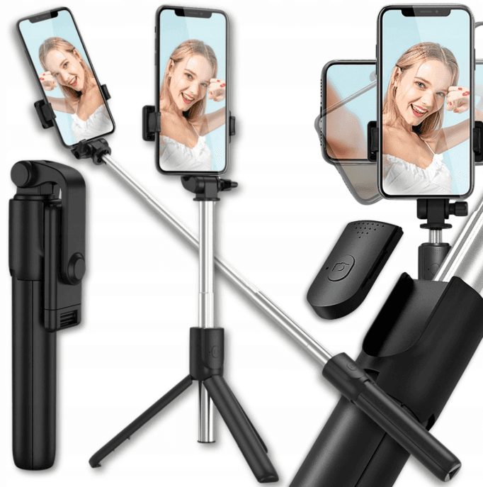 Wozinsky WHS1Y selfie palica/stativ, 1m, črna 6