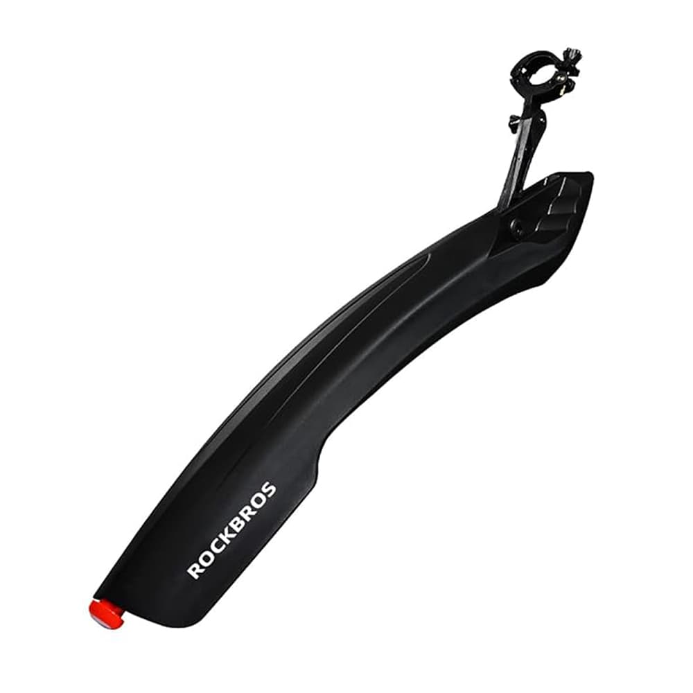 Kolesarski blatnik Rockbros DNB8001 z rdečo LED lučjo - črn