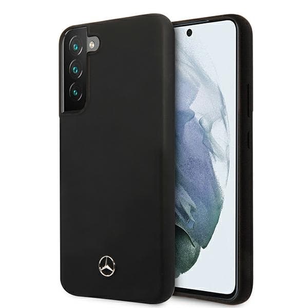 Ovitek Mercedes Silicone Line za Samsung Galaxy S22+ - črn