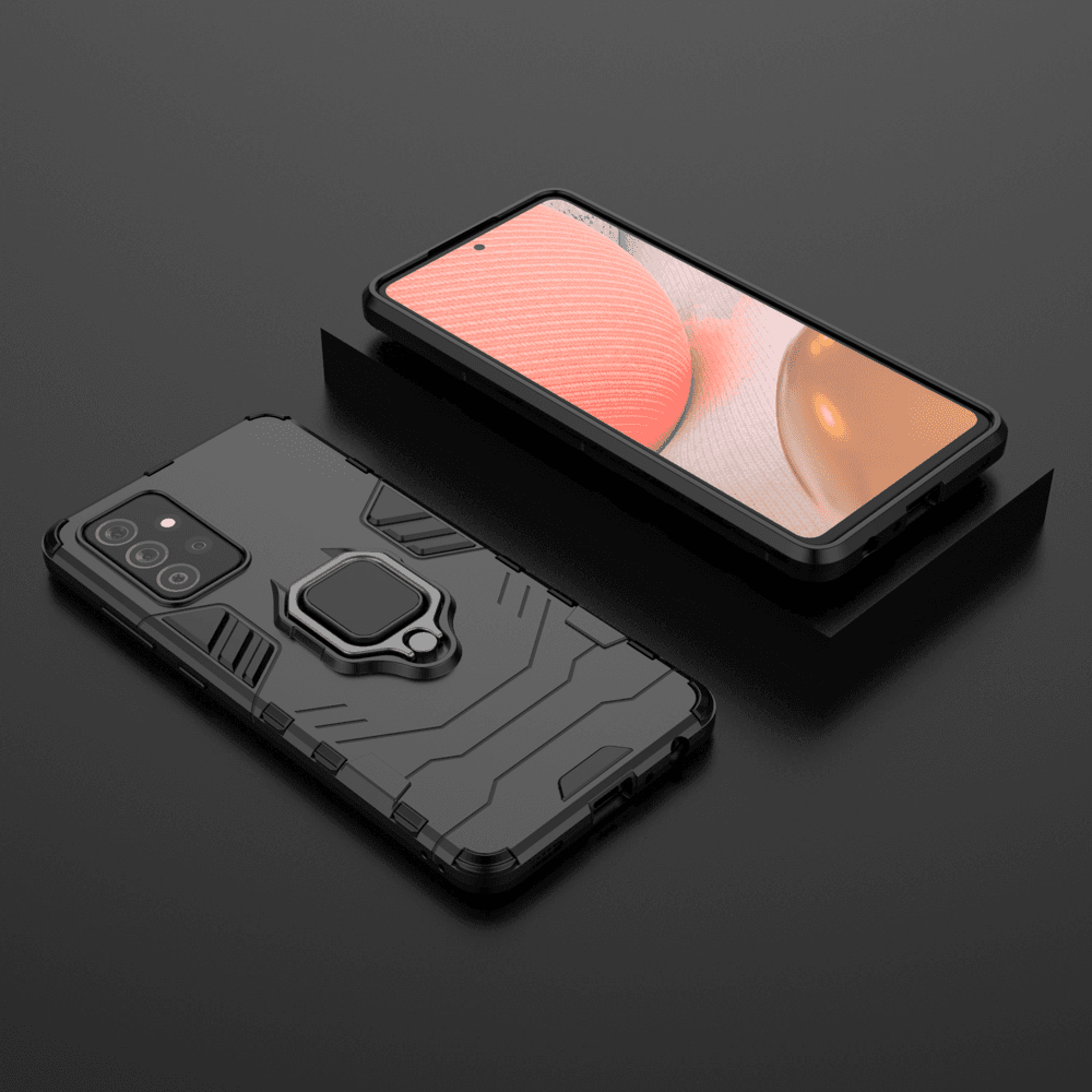 Ovitek Ring Armor s stojalom za Samsung Galaxy A72 4G - črn 8