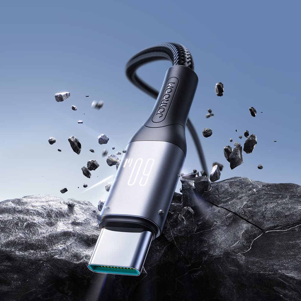Joyroom S-A28 USB-C - USB-C 60W kabel 1m (črn) 3